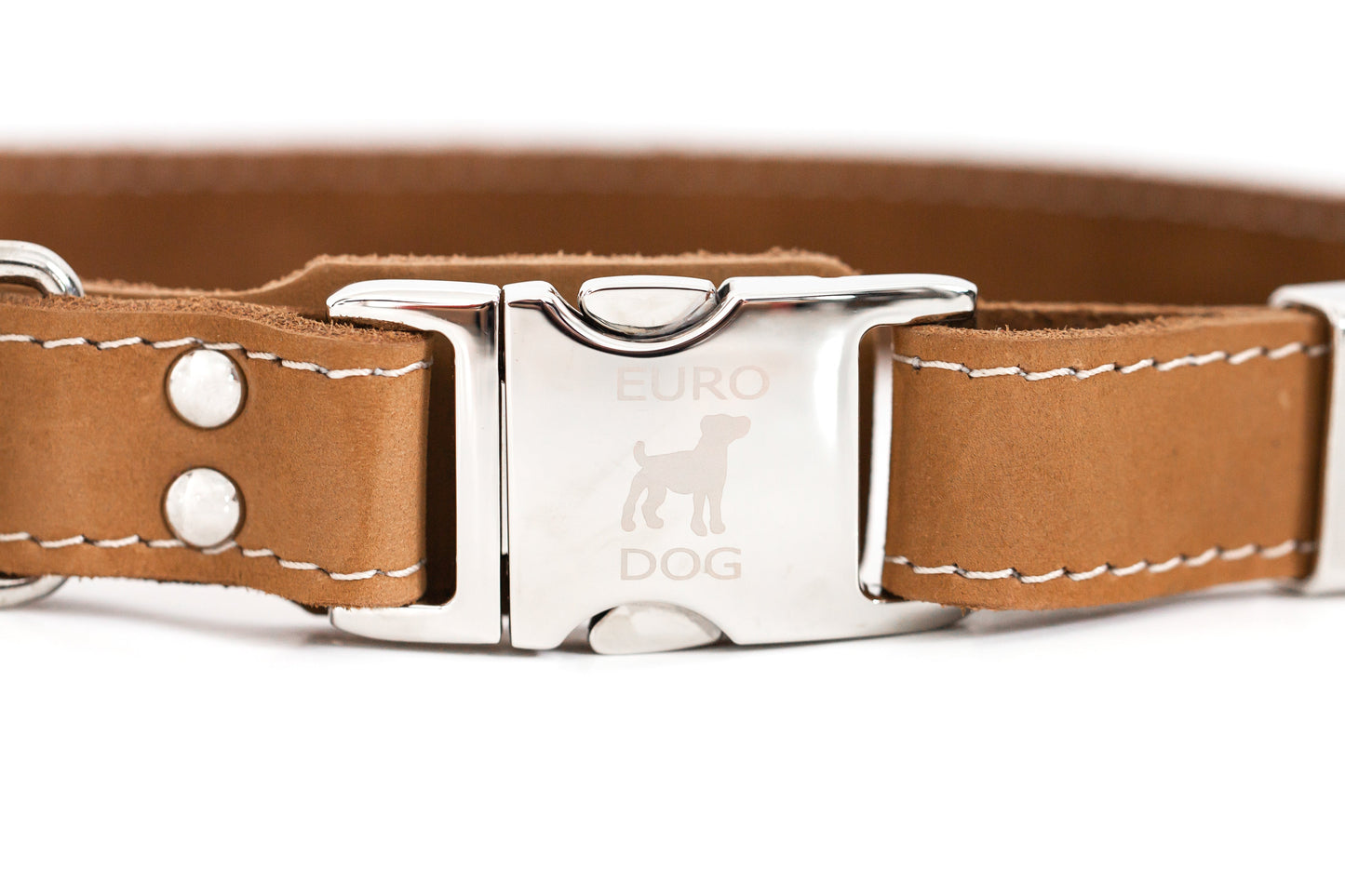 Bestseller Quick-Release Dog Collar – Khaki Full-Grain American Leather with European Steel Buckle, Adjustable Fit for All Breeds