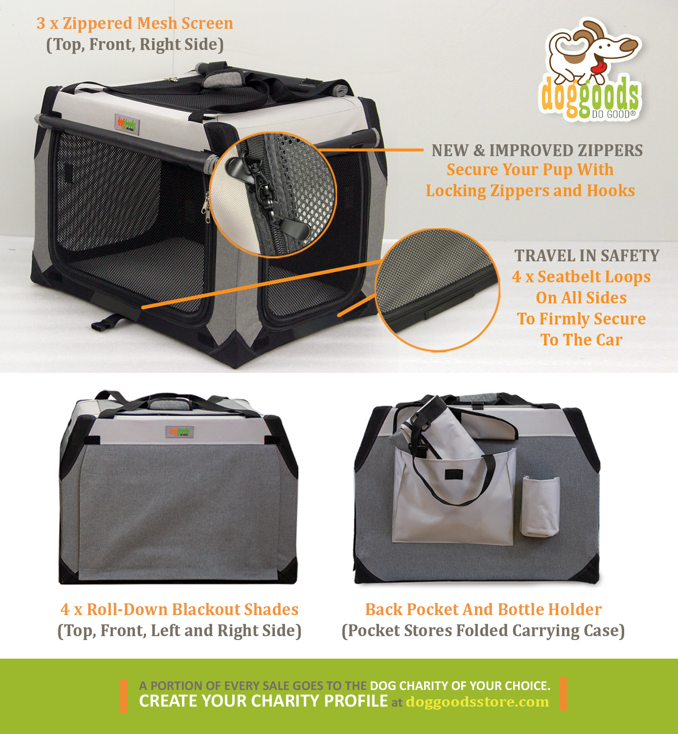 The Foldable Travel Dog Crate By DogGoods ™