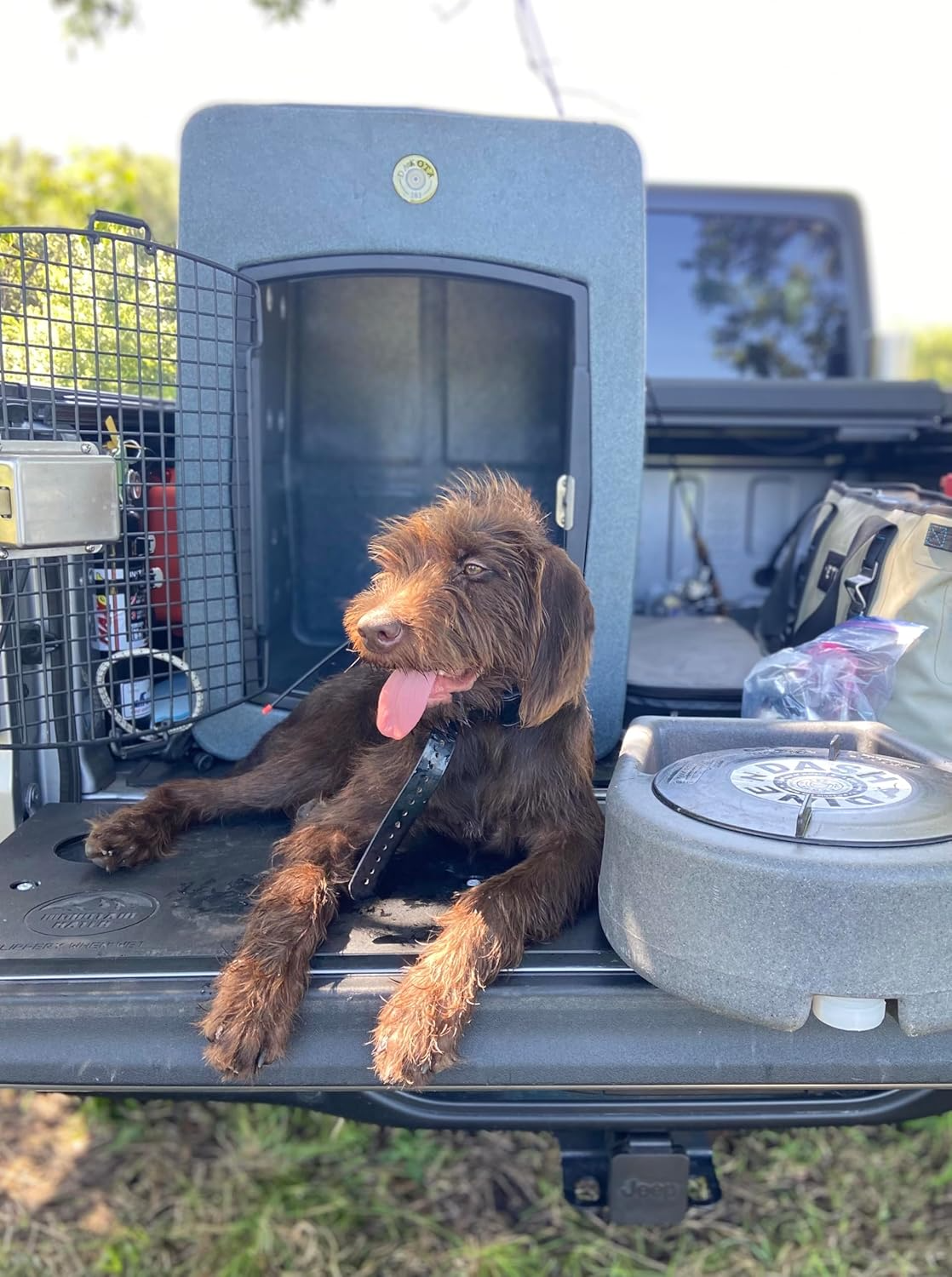 Dakota 283 Side Entry Dog Kennel – Medium Dark Granite, Dual Front & Side Keyed Doors, Ventilated & Stackable Crate with Easy-Grip Handle