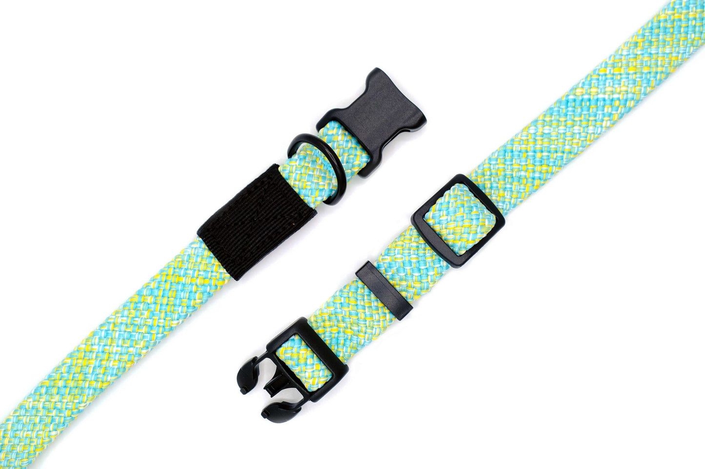 Adventure Style Flat Weave Mountain Wave Nylon Climbing Rope Dog Collar – Durable Design with YKK Polyacetal Strong Buckle