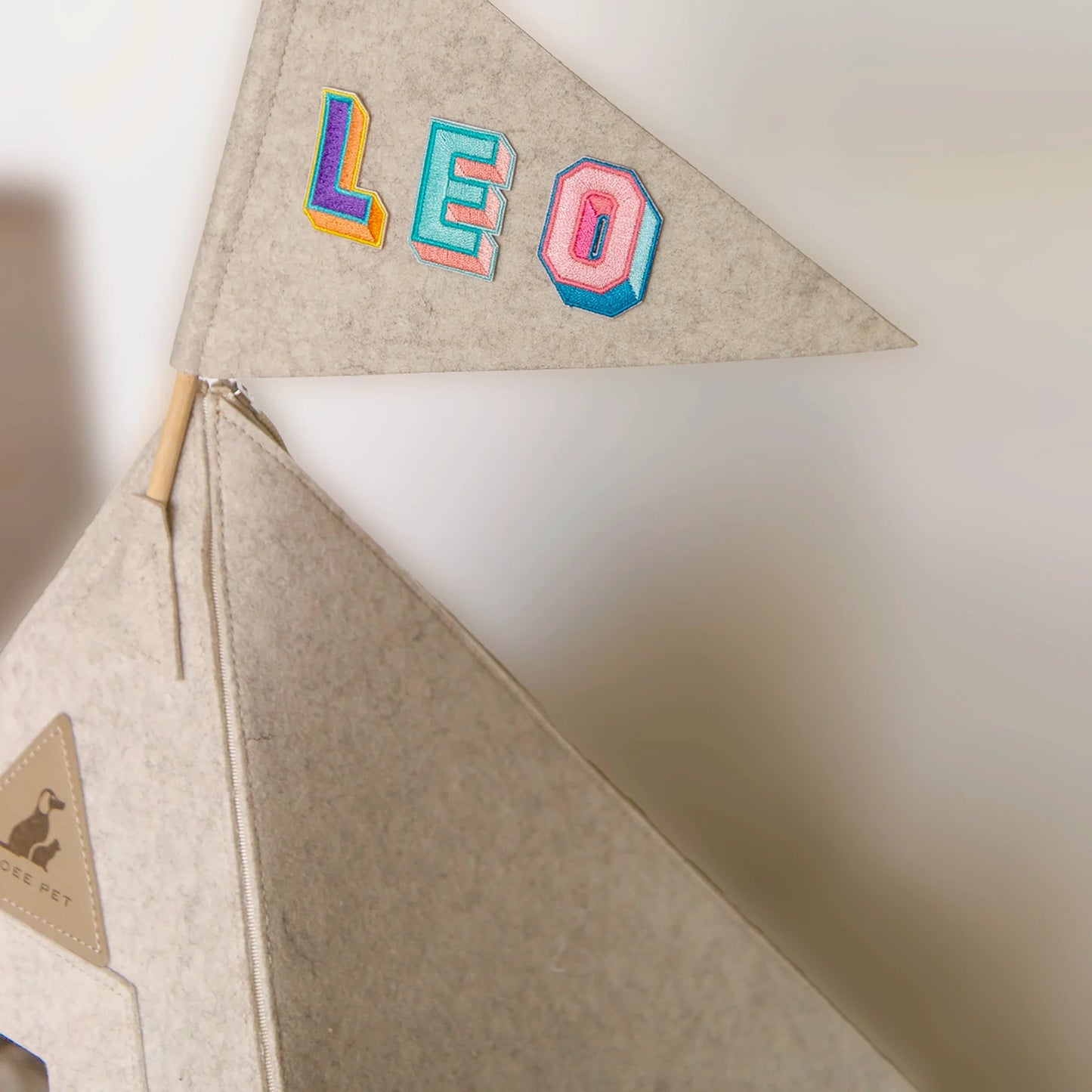 Nooee Pet Alphabet Patches – Colorful Embroidered Letters with Iron-On or Adhesive Backing, Personalize Pet Beds, Teepees & Accessories, Easy to Apply & Remove