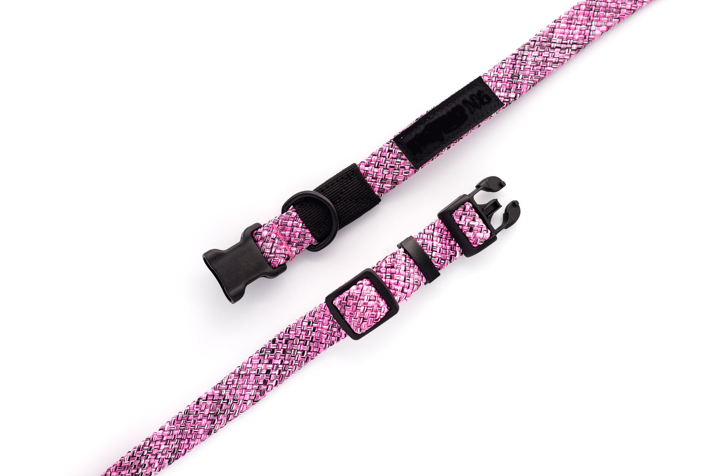Adventure Style Mountain Blush Nylon Climbing Rope Dog Collar – Durable Design with YKK Polyacetal Strong Buckle