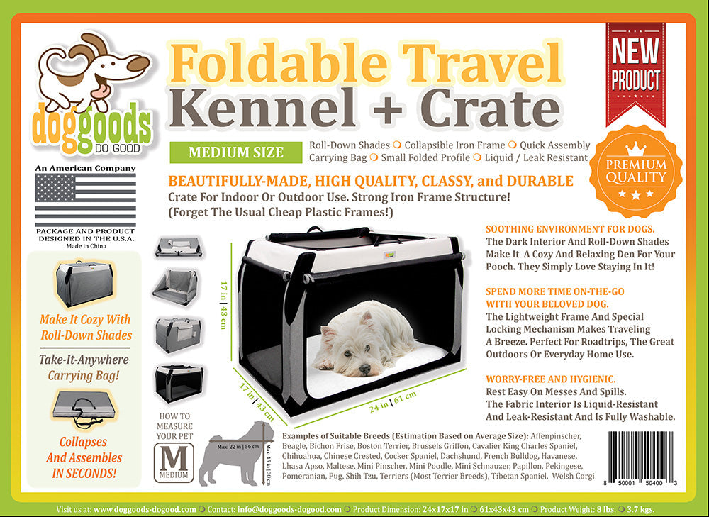 The Foldable Travel Dog Crate By DogGoods ™