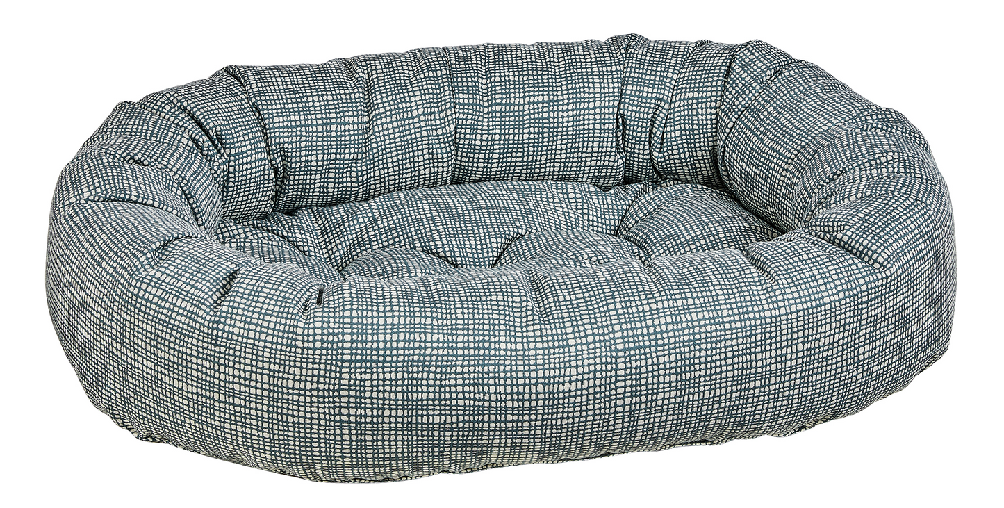 Donut Dog Bed – Hampton with Removable Washable Cover, Tufted Cushion, Upholstery-Grade Fabric & High-Memory Fiber Fill for Secure, Cozy Pet Comfort