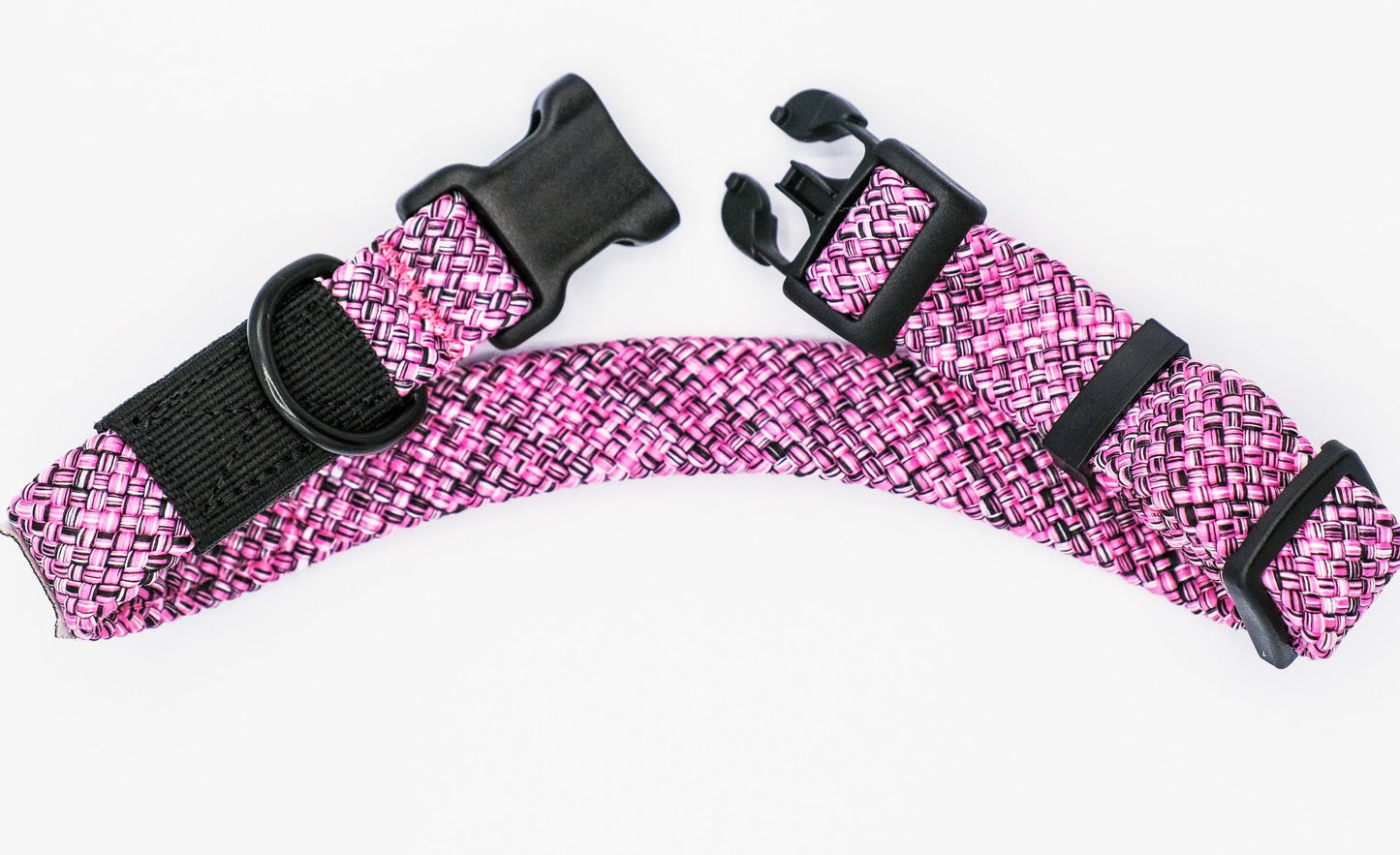 Adventure Style Mountain Blush Nylon Climbing Rope Dog Collar – Durable Design with YKK Polyacetal Strong Buckle