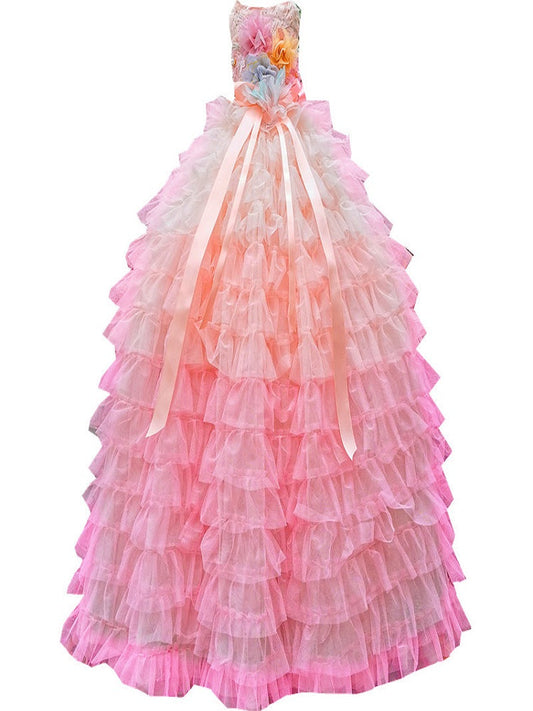 Pink Candy Bloom Gown For Dog