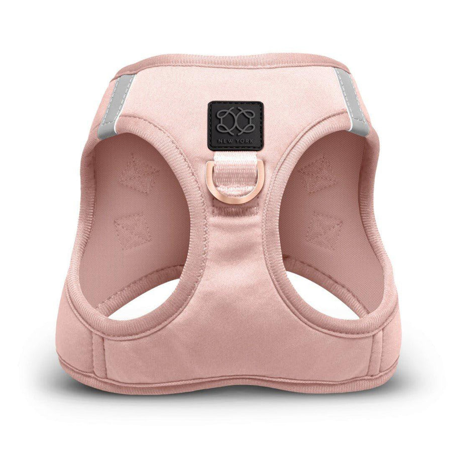 Dogistry SoHo No-Pull Step-In Dog Harness – Blush Pink with Front D-Ring, Adjustable Velcro & Buckle Closures, Escape-Resistant Luxury Design