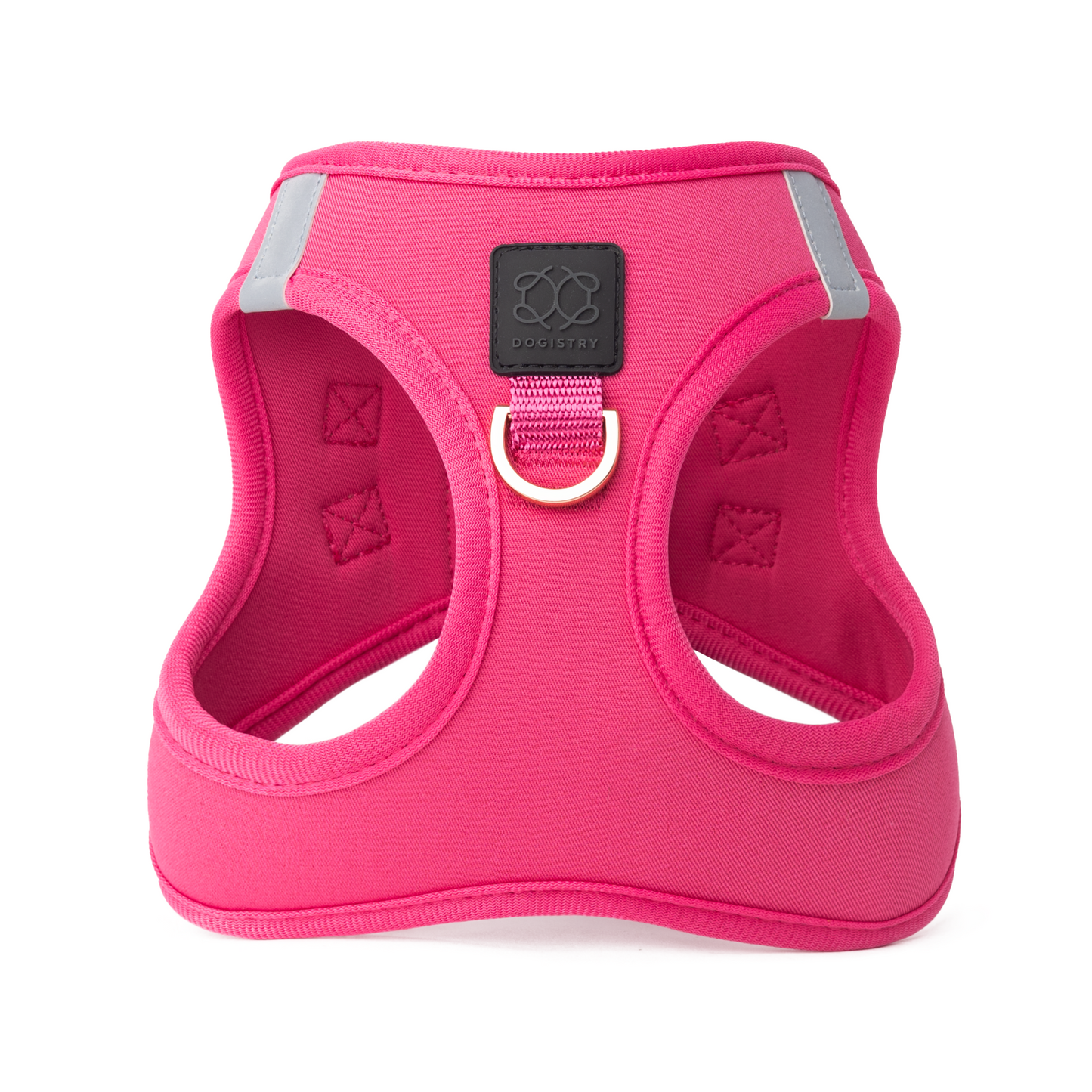 Dogistry SoHo No-Pull Step-In Dog Harness – Park Ave Pink with Front D-Ring, Adjustable Velcro & Buckle Closures, Escape-Resistant Luxury Design