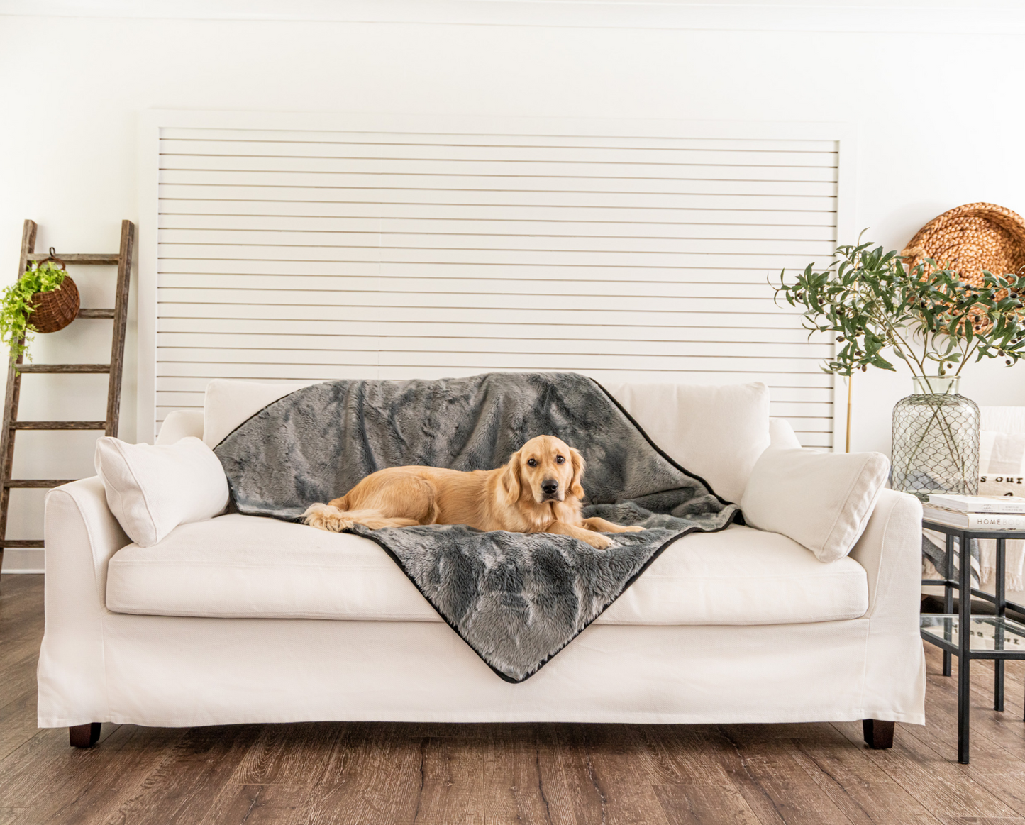PupProtector™ Cool Comfort Waterproof Throw Blanket - Charcoal Grey