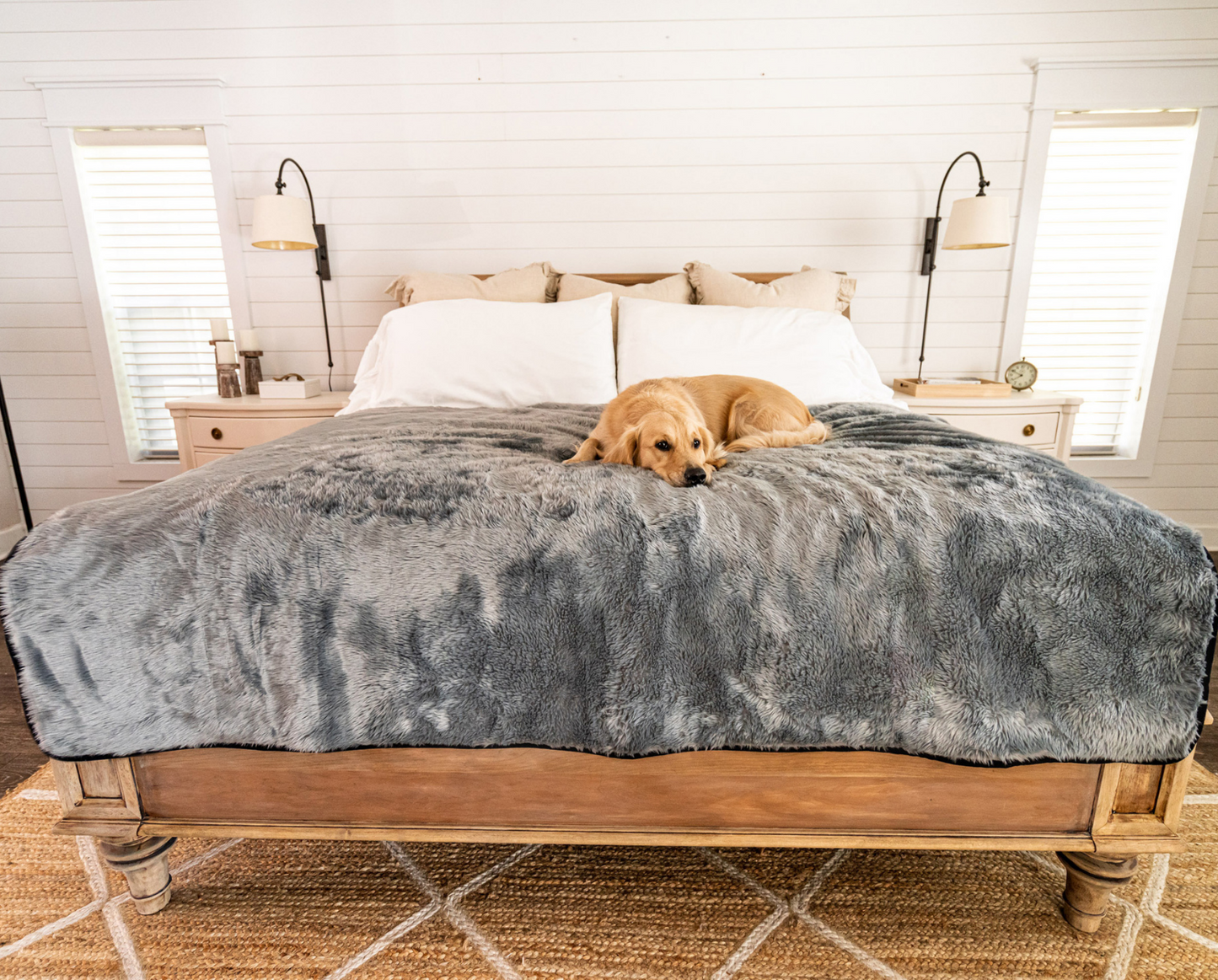 PupProtector™ Cool Comfort Waterproof Throw Blanket - Charcoal Grey