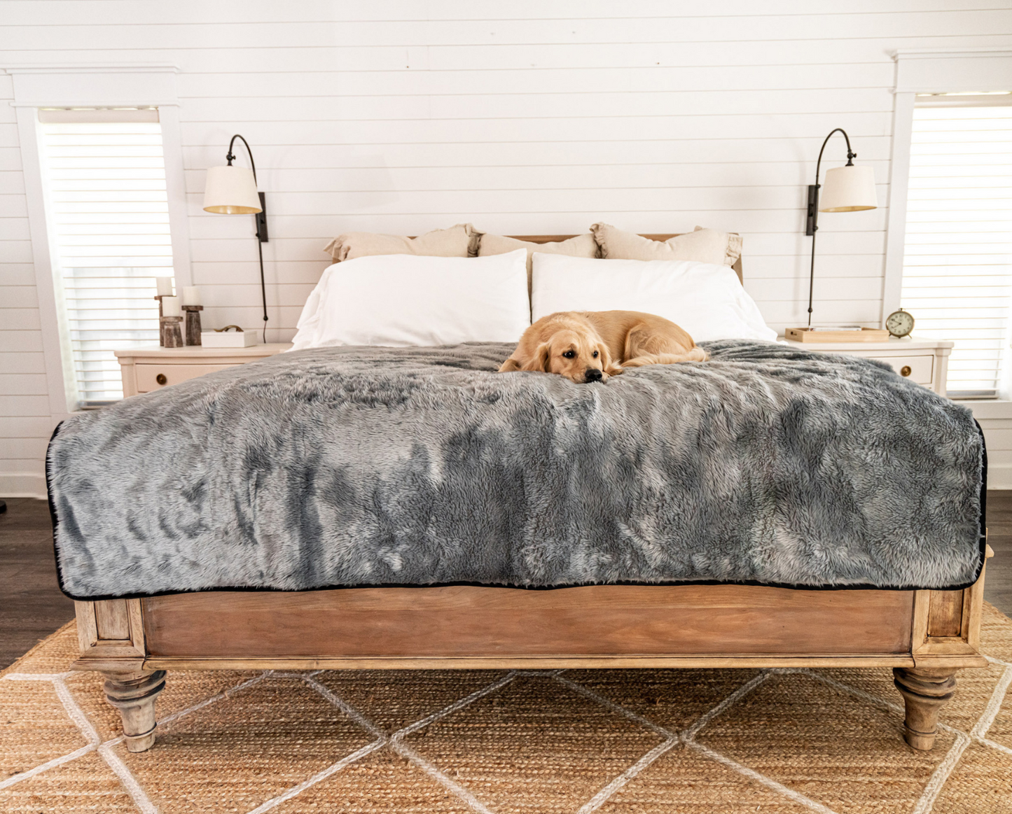 PupProtector™ Cool Comfort Waterproof Throw Blanket - Charcoal Grey