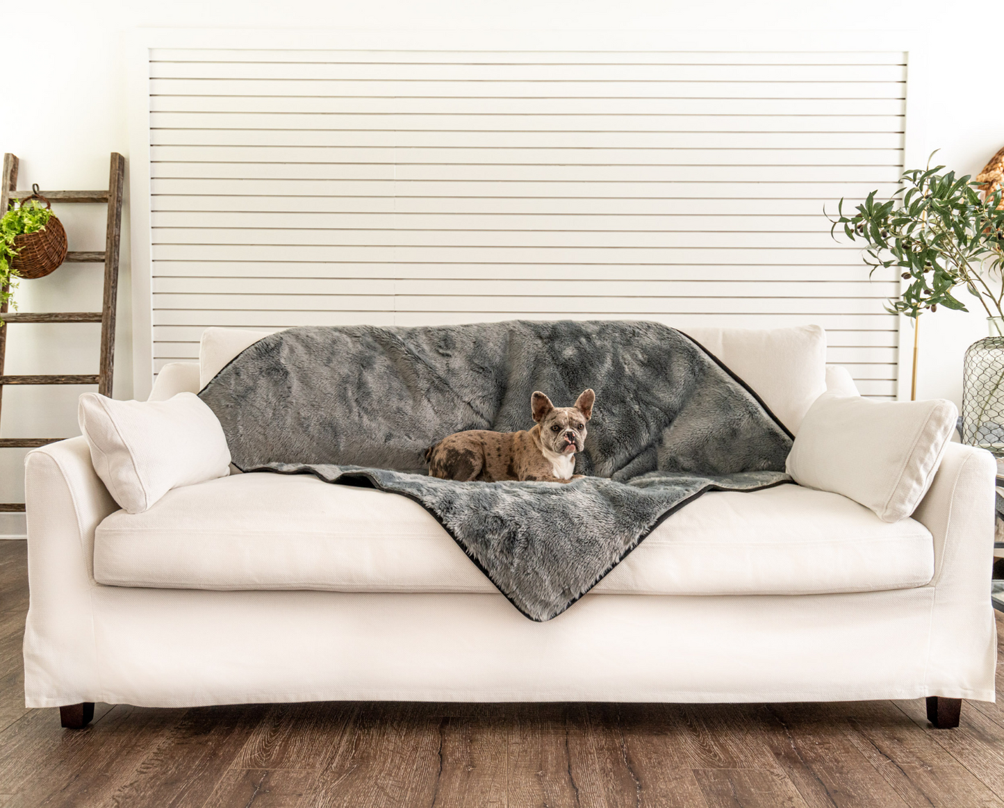 PupProtector™ Cool Comfort Waterproof Throw Blanket - Charcoal Grey