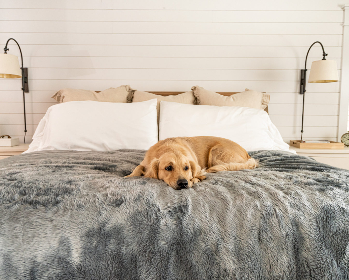 PupProtector™ Cool Comfort Waterproof Throw Blanket - Charcoal Grey