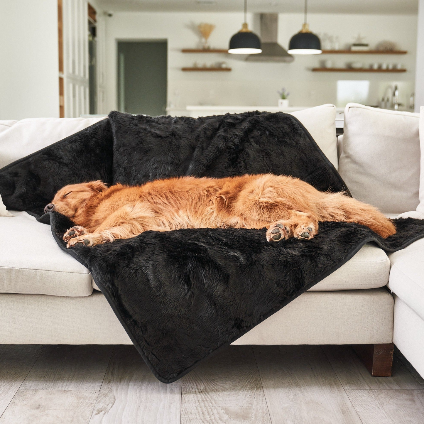 PupProtector™ Cool Comfort Waterproof Throw Blanket - Midnight Black