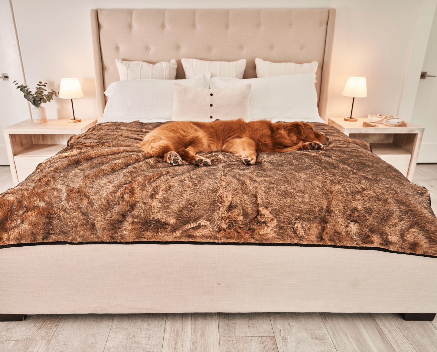 PupProtector™ Cool Comfort Waterproof Throw Blanket - Sable Tan