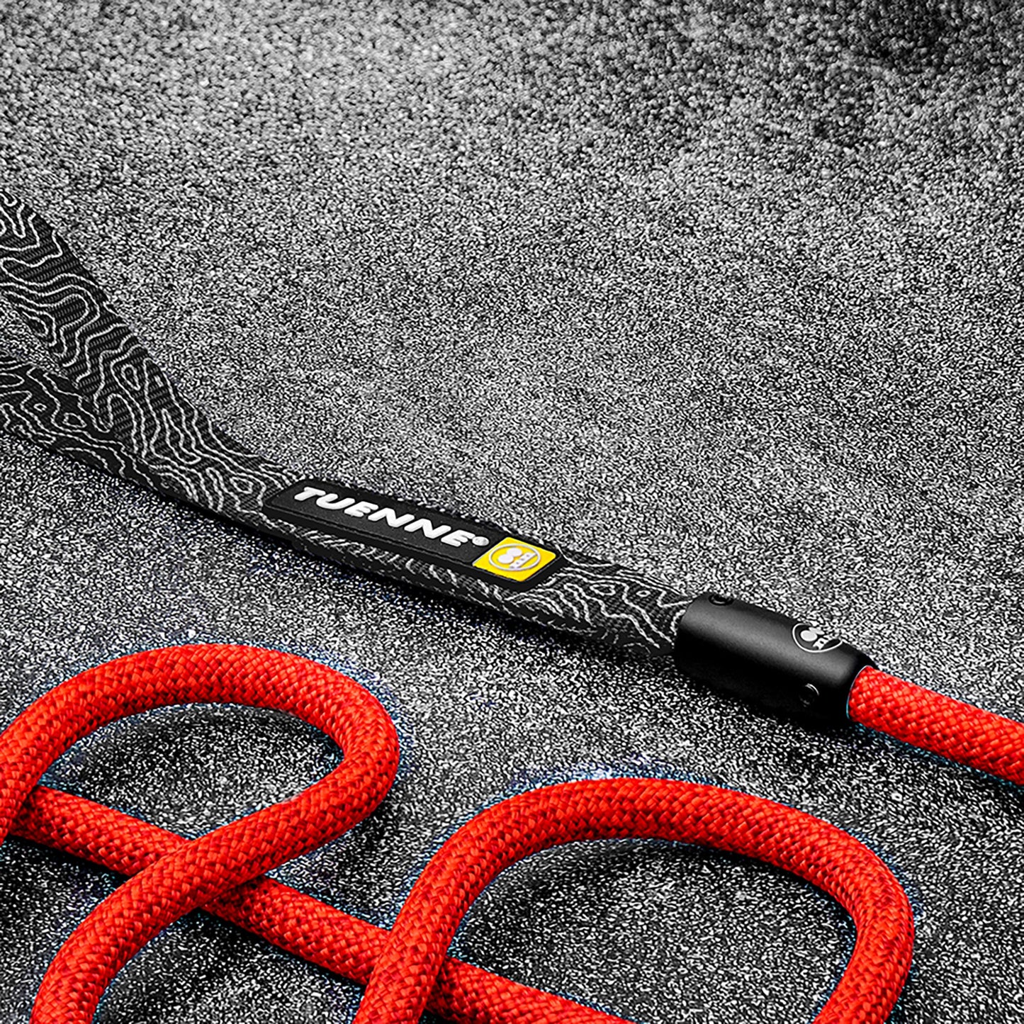 Rope Dog Leash with Auto-Locking Carabiner – 9.8mm Mammut | Blood Red | Tuenne