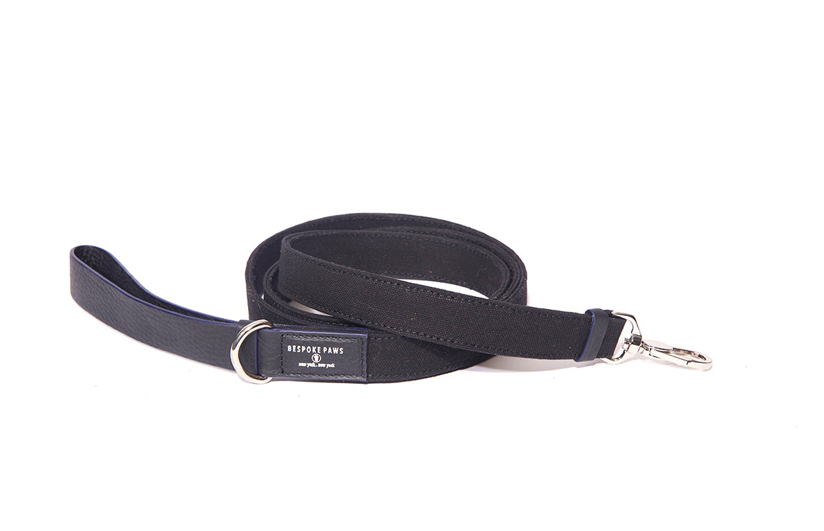 Large Canvas & Leather Dog Leash – Heavy-Duty, Durable Lead for Big Breeds (60")