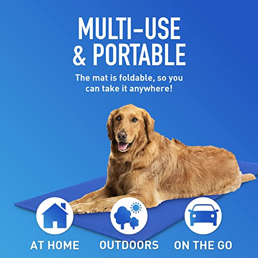 Chillz Gel Mat – XL, Blue | Non-Toxic Pressure-Activated Pet Cooling Pad, No Electricity or Refrigeration Needed