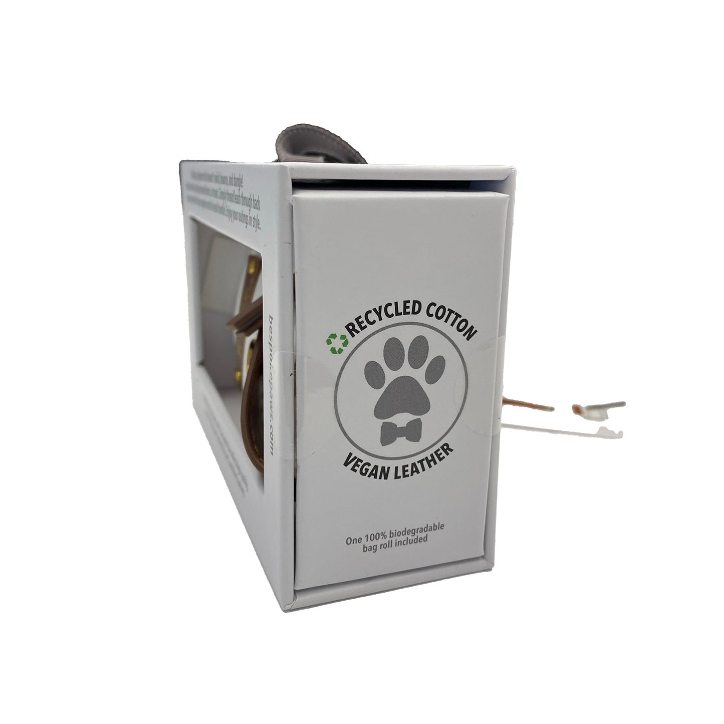 Pawsh Pouch Dangle-Free Dog Waste Bag Dispenser – Ivory Nylon & Vegan Leather Poop Bag Holder