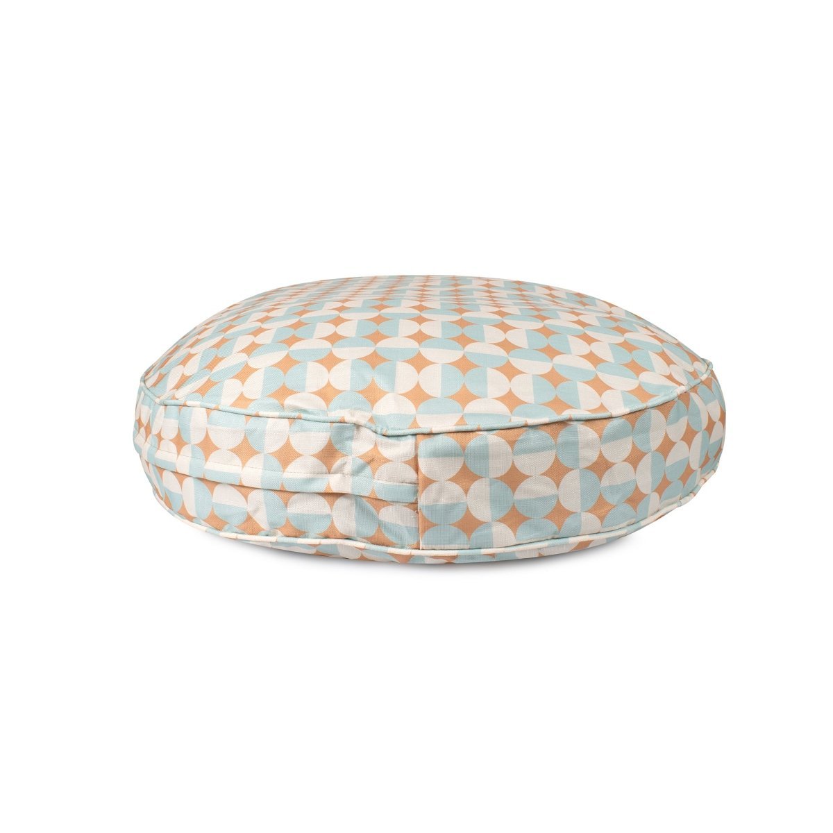 Oval Lounger Bed | Modern Geo Bolstered Dog Bed with Washable Cover & Plush Loft Fill