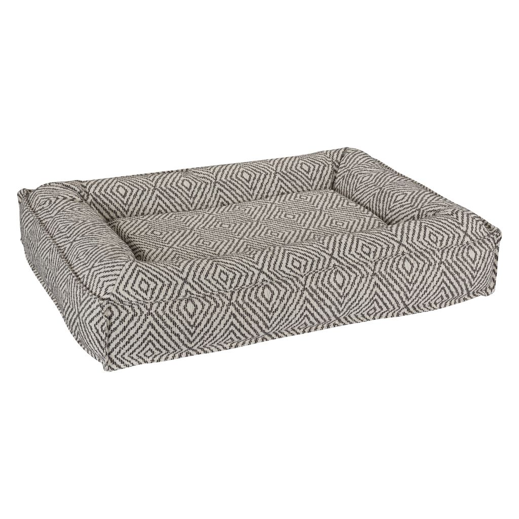 Divine Futon Diamondback Dog Bed – Low-Profile Upholstery Fabric with Overstuffed Bolsters & Cool Gel Memory Foam Cushion, Removable Washable Cover, Ideal for Large Breed Dogs