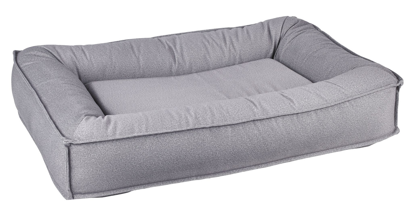 Divine Futon Shadow Dog Bed – Low-Profile Upholstery Fabric with Overstuffed Bolsters & Cool Gel Memory Foam Cushion, Removable Washable Cover, Ideal for Large Breed Dogs