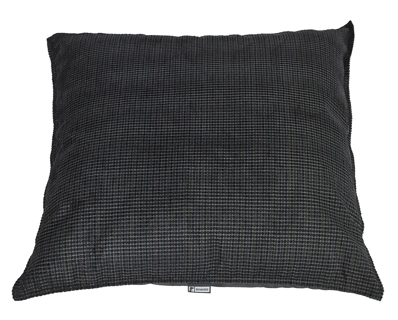 Soho Square Dog Bed – Iron Mountain Grey Upholstery-Grade Fabric with Pinched Edge Detail, Overstuffed High-Memory Fiber Fill, Removable Washable Cover