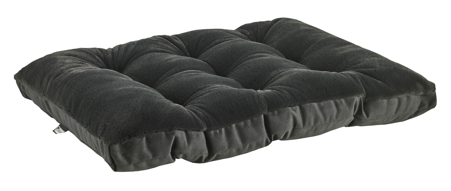 Dream Futon Dog Bed – Reversible Cloud Faux Fur & Upholstery Fabric with Circle Tufting, High-Memory Fiber Fill, Machine Washable