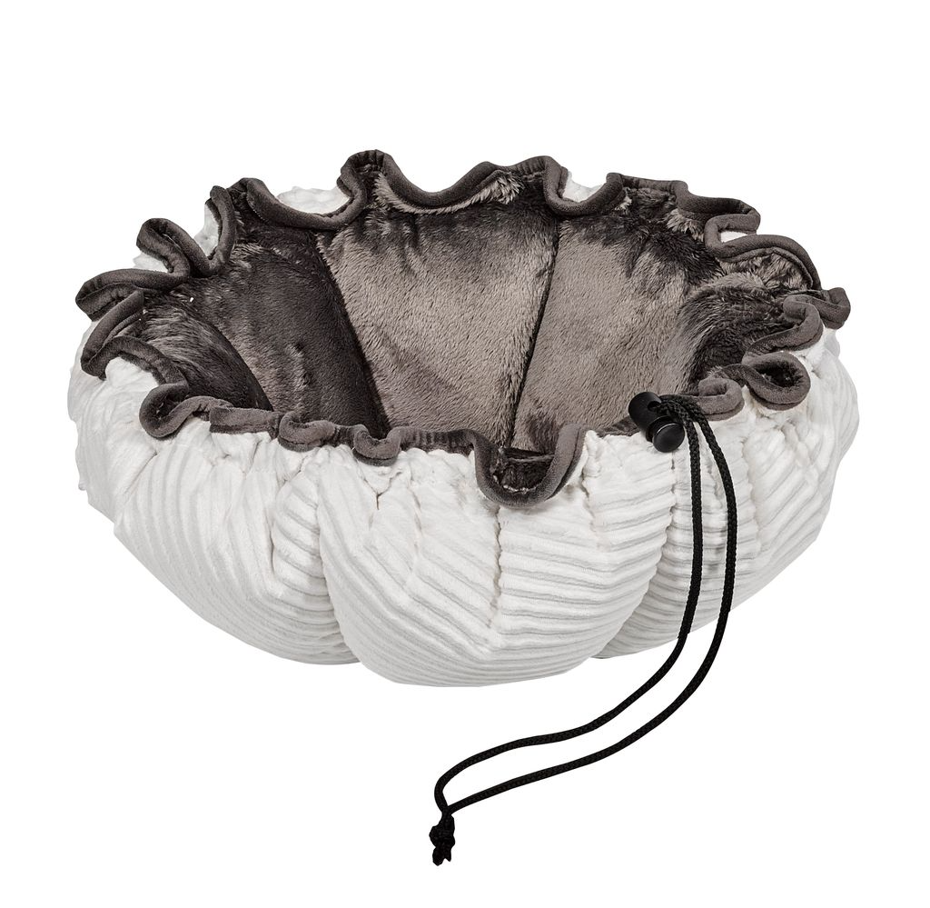 Buttercup Pet Bed – Convertible Marshmallow Upholstery Fabric Nest for Cats & Small Dogs, Reversible & Machine Washable