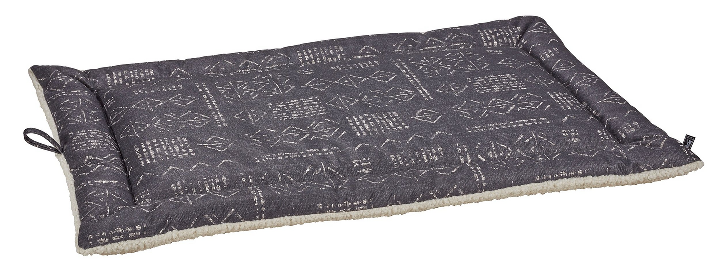 Cosmopolitan Dog Mat – Tulos Reversible Travel & Home Mat with Raised Border, Durable Upholstery Fabric, High-Memory Fiber, Machine Washable