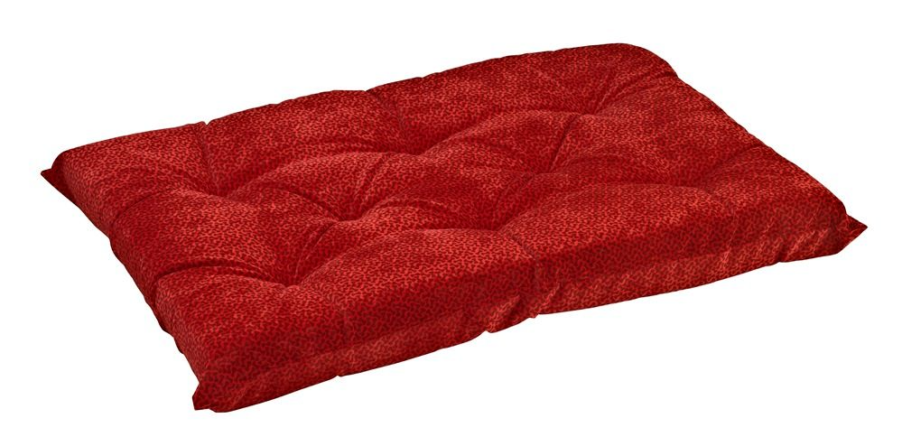 Tufted Dog Crate Cushion – Cherry Bones Upholstery Fabric, High-Memory Polyester Fiber, Machine Washable, Versatile Crate or Lounge Mat