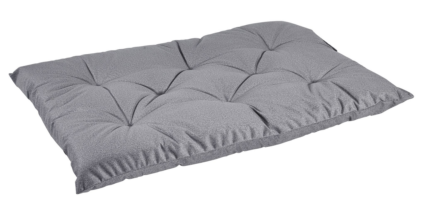 Tufted Dog Bed Cushion – Shadow Charcoal Gray Upholstery-Grade Fabric, High-Memory Fiber Fill, Machine Washable, Fits Donut Bed or Crate