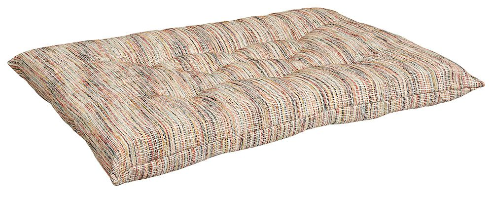 Tufted Dog Bed Cushion – Sorrento Blue Upholstery-Grade Fabric, High-Memory Fiber Fill, Machine Washable, Fits Donut Bed or Crate