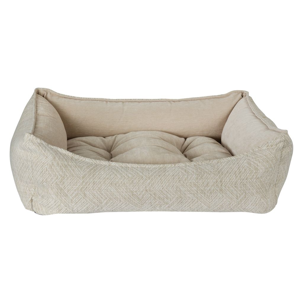 Scoop Natura Dog Bed – Two-Tone Upholstery Fabric with Scooped Front, Removable Washable Cover & Cushion, Supportive Fiber Fill, Ideal for Older or Arthritic Dogs