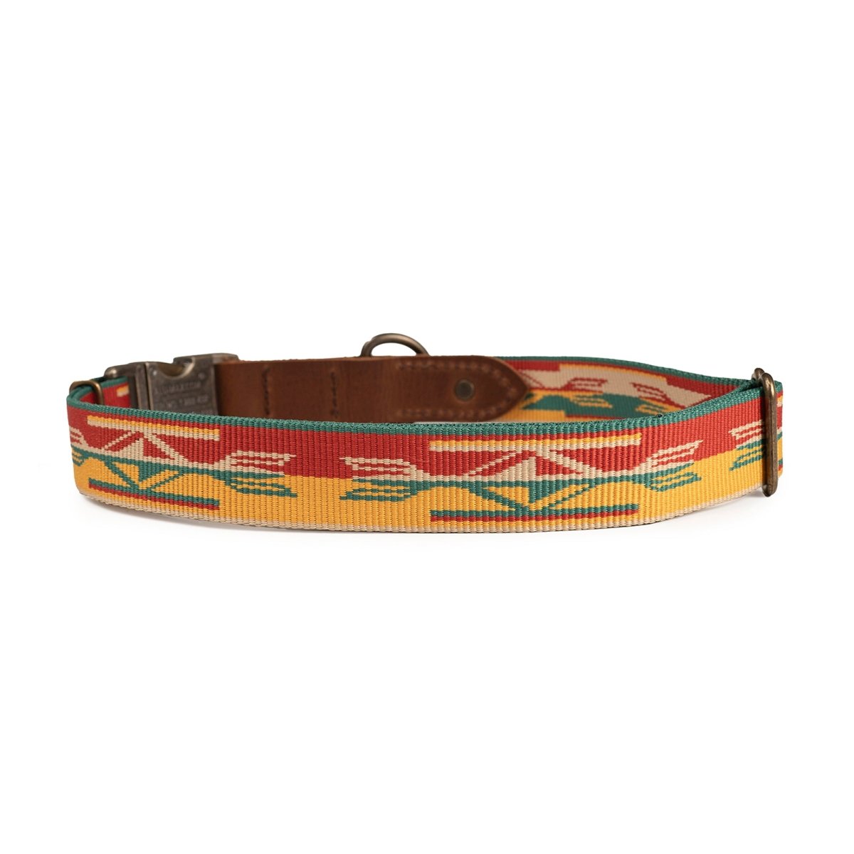 Pendleton Heritage Collar | Jacquard Webbing Dog Collar with Leather Accents & Metal Hardware (Made in USA)