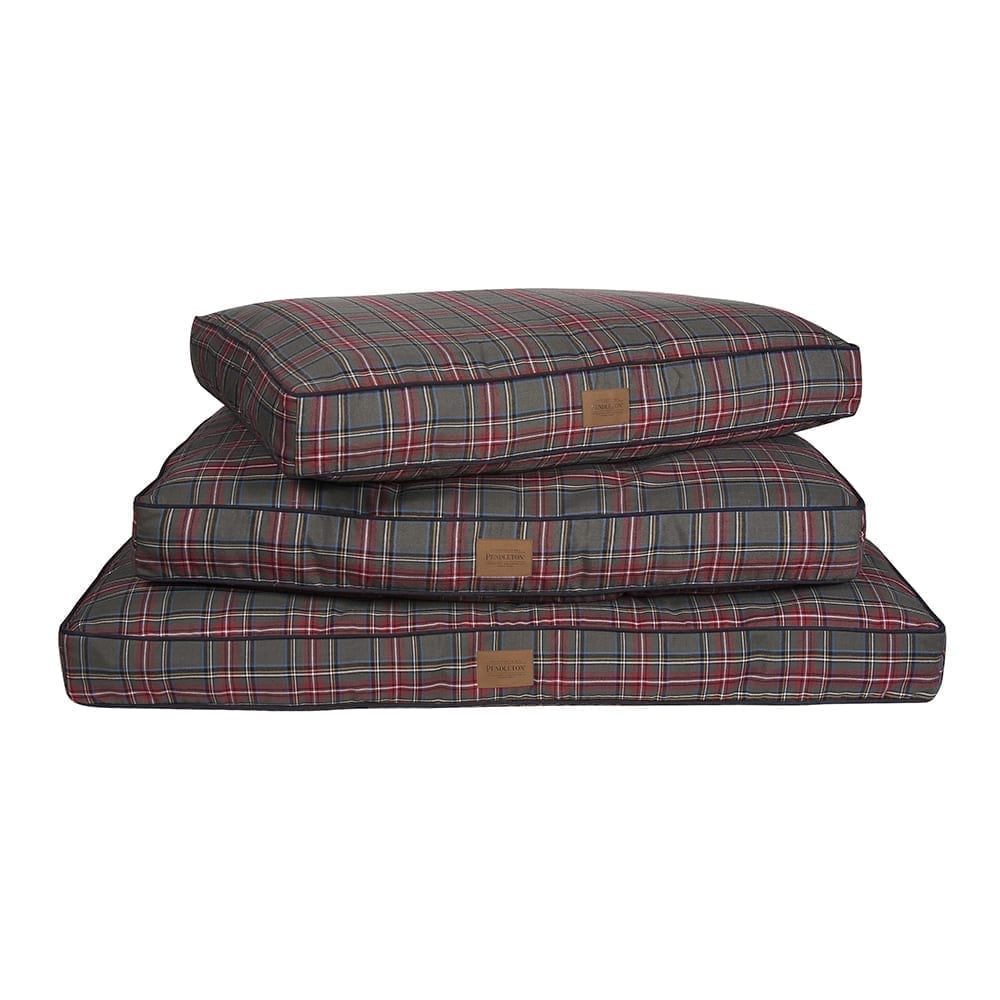 Pendleton Plaid Pet Napper | Durable Bolstered Dog Bed with Recycled Fill & Washable Cover