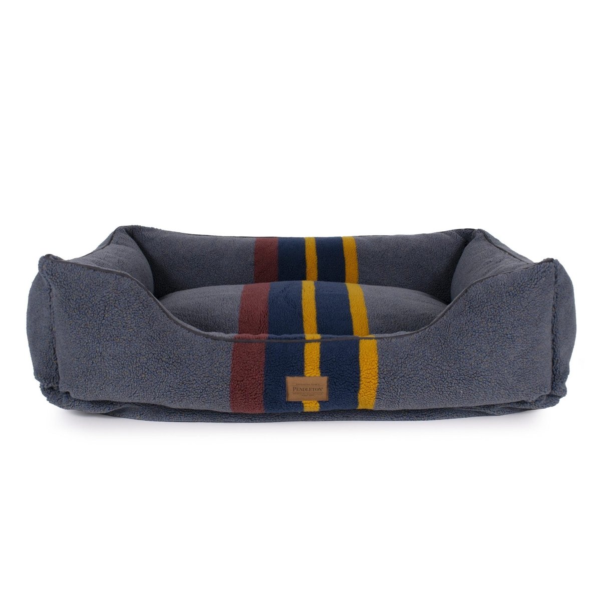 Pendleton Vintage Camp Kuddler | Berber Bolster Dog Bed with Recycled Fill & Washable Cover