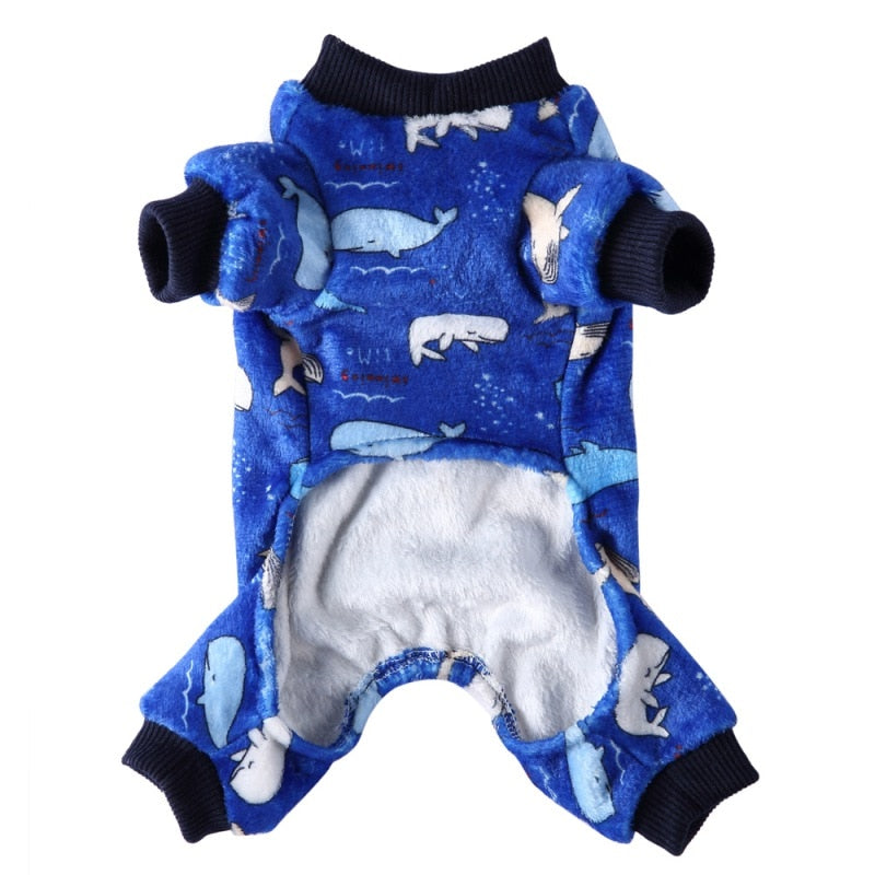 Whale Onesie Dog PJs | Cozy Ocean-Themed Pajamas for Small & Medium Dogs