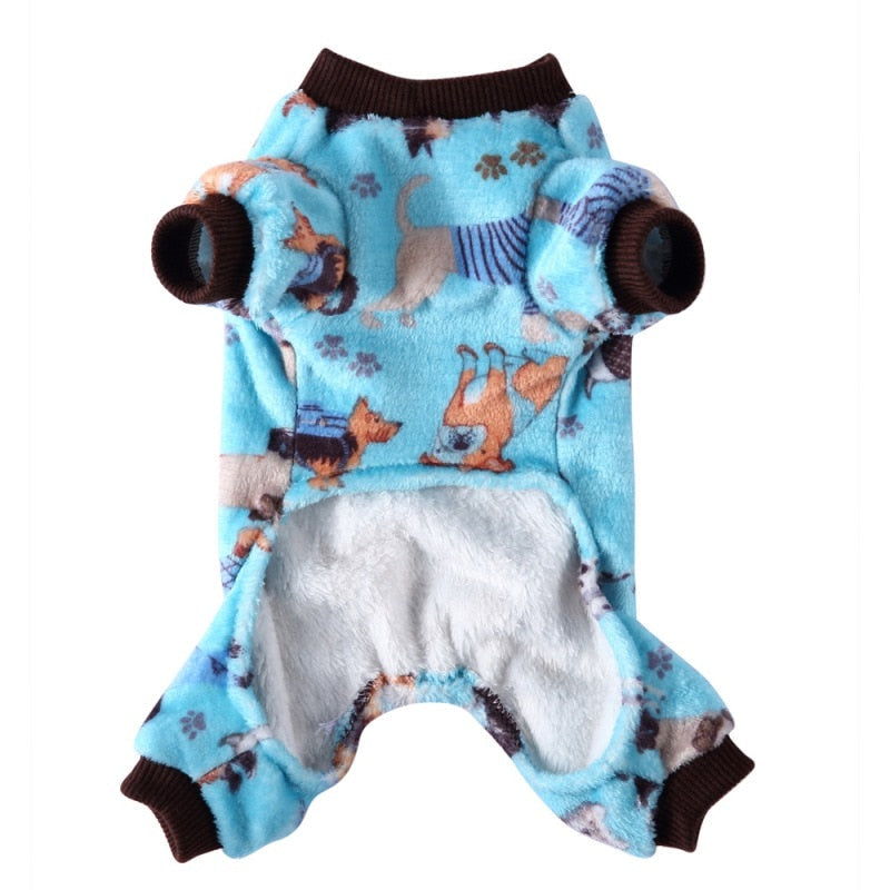 Doggy-Love Onesie Dog Pajamas – Soft Cozy Winter PJs for Small & Medium Dogs (S–XL)