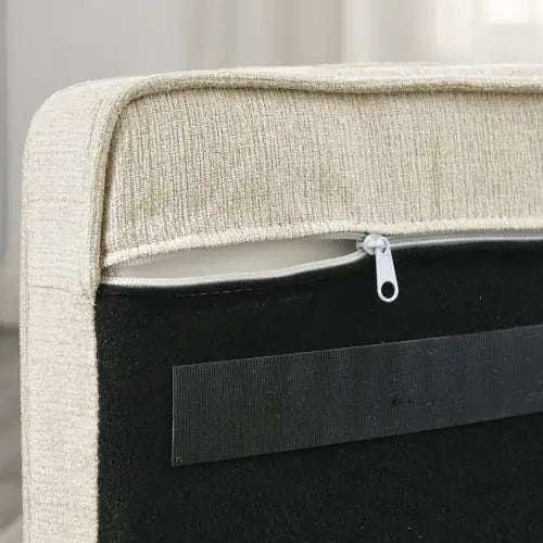 Elegant Rectangular Pet Bed for Medium & Large Dogs | Raised Modern Dog Sofa in Beige