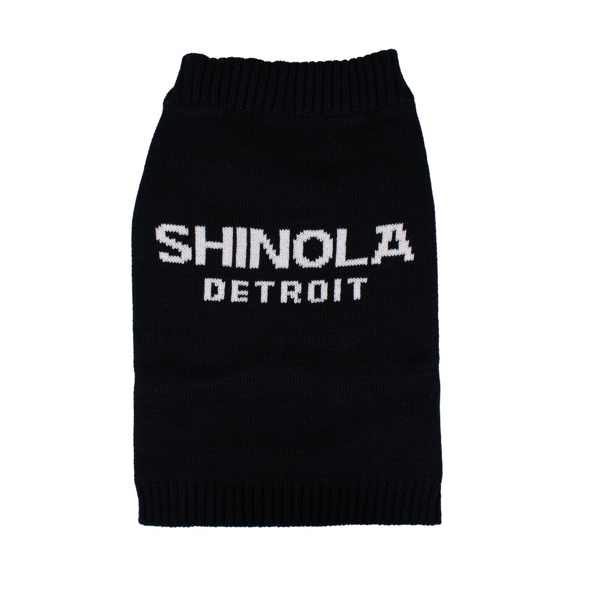 Shinola Brand Logo Knitted Pet Sweater | Cozy Pullover Acrylic Dog Sweater — Machine Washable