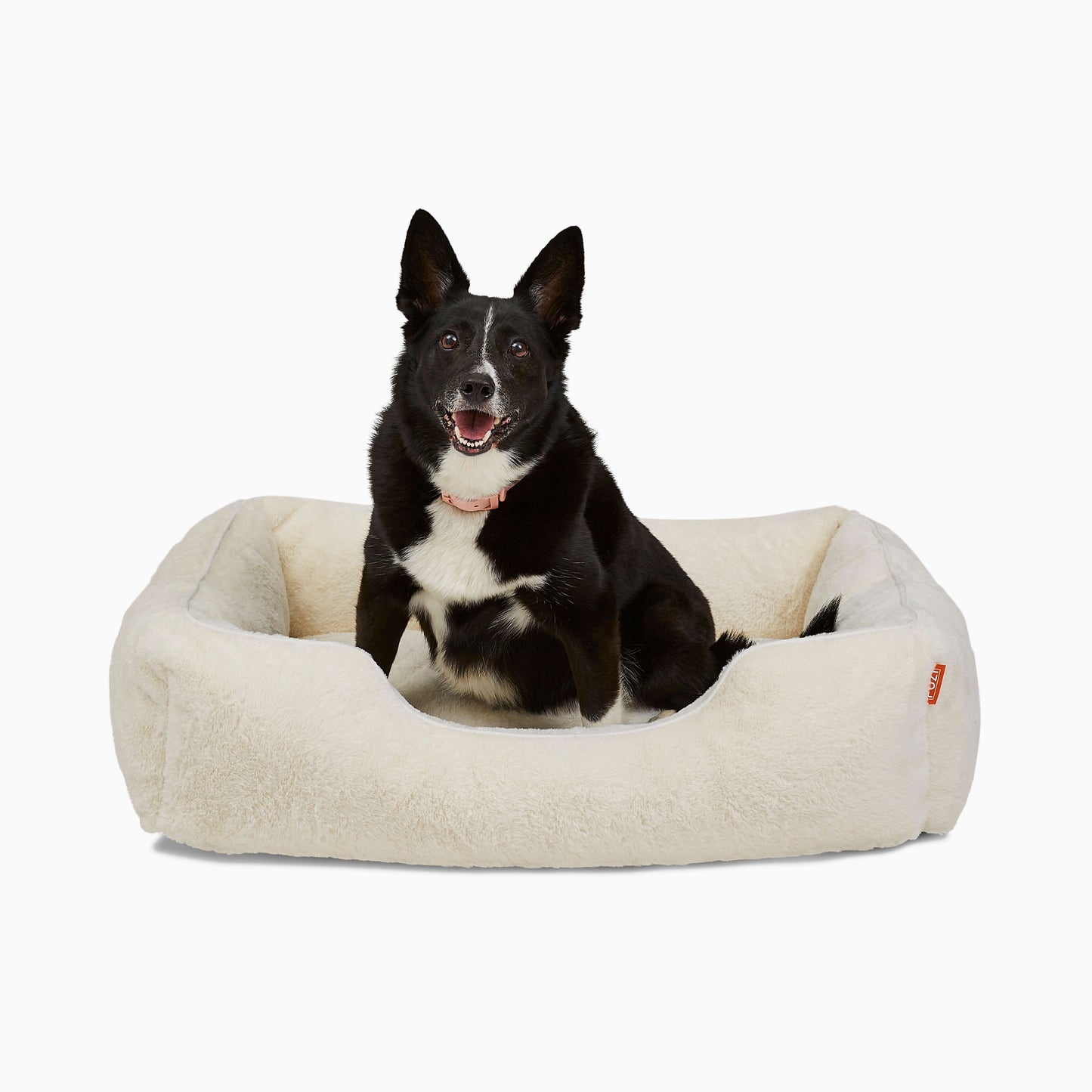 The Sammy Dog Bed | Ultra-Soft Faux Fur Bolster Bed with Chew-Resistant Inserts & Washable Cover (S/M/L)