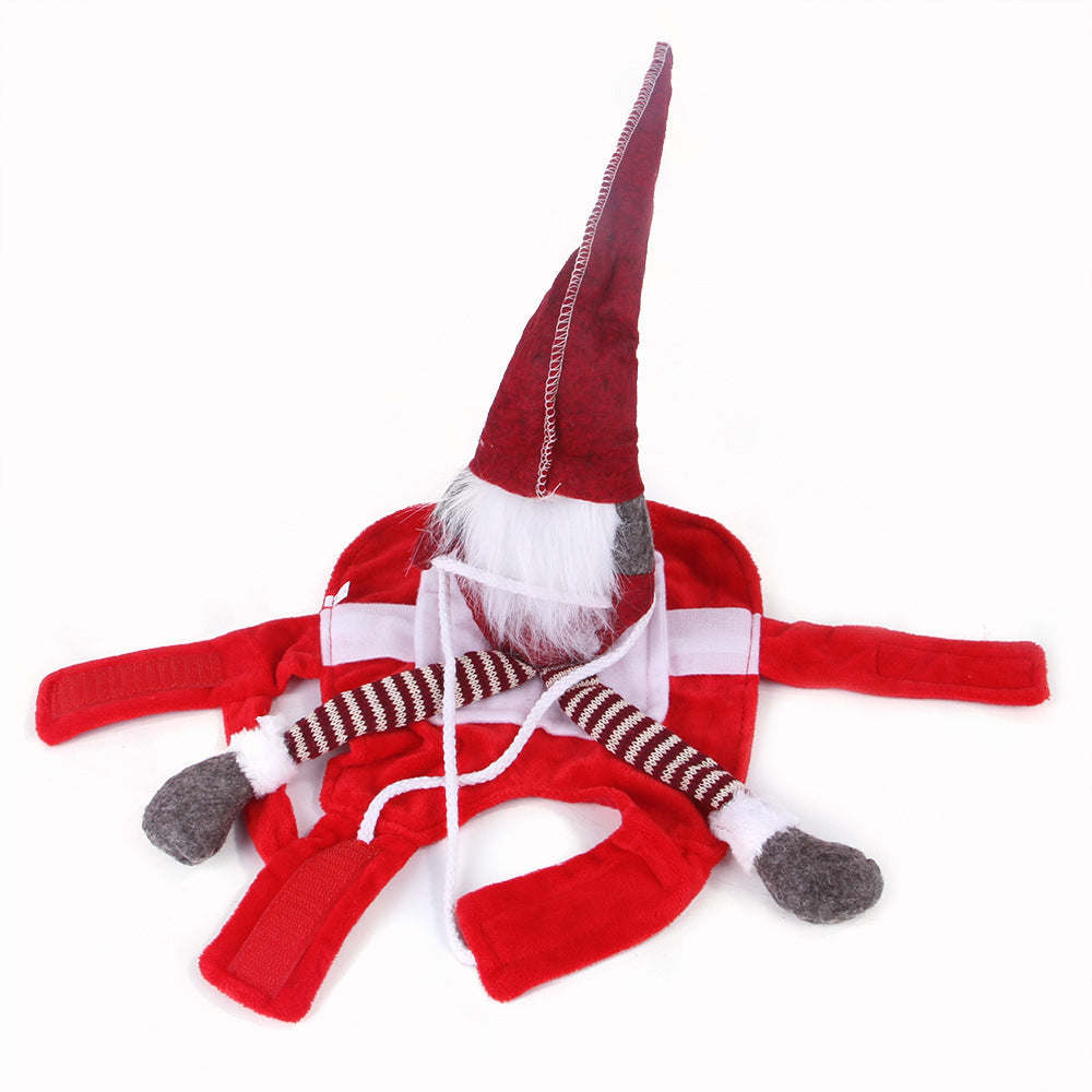 Pet Christmas Riding Santa Costume – Festive Holiday Cosplay Outfit