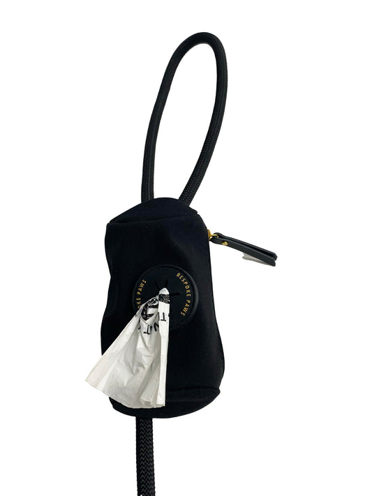 Pawsh Pouch Dangle-Free Dog Waste Bag Dispenser – Black | Chic No-Swing Poop Bag Holder