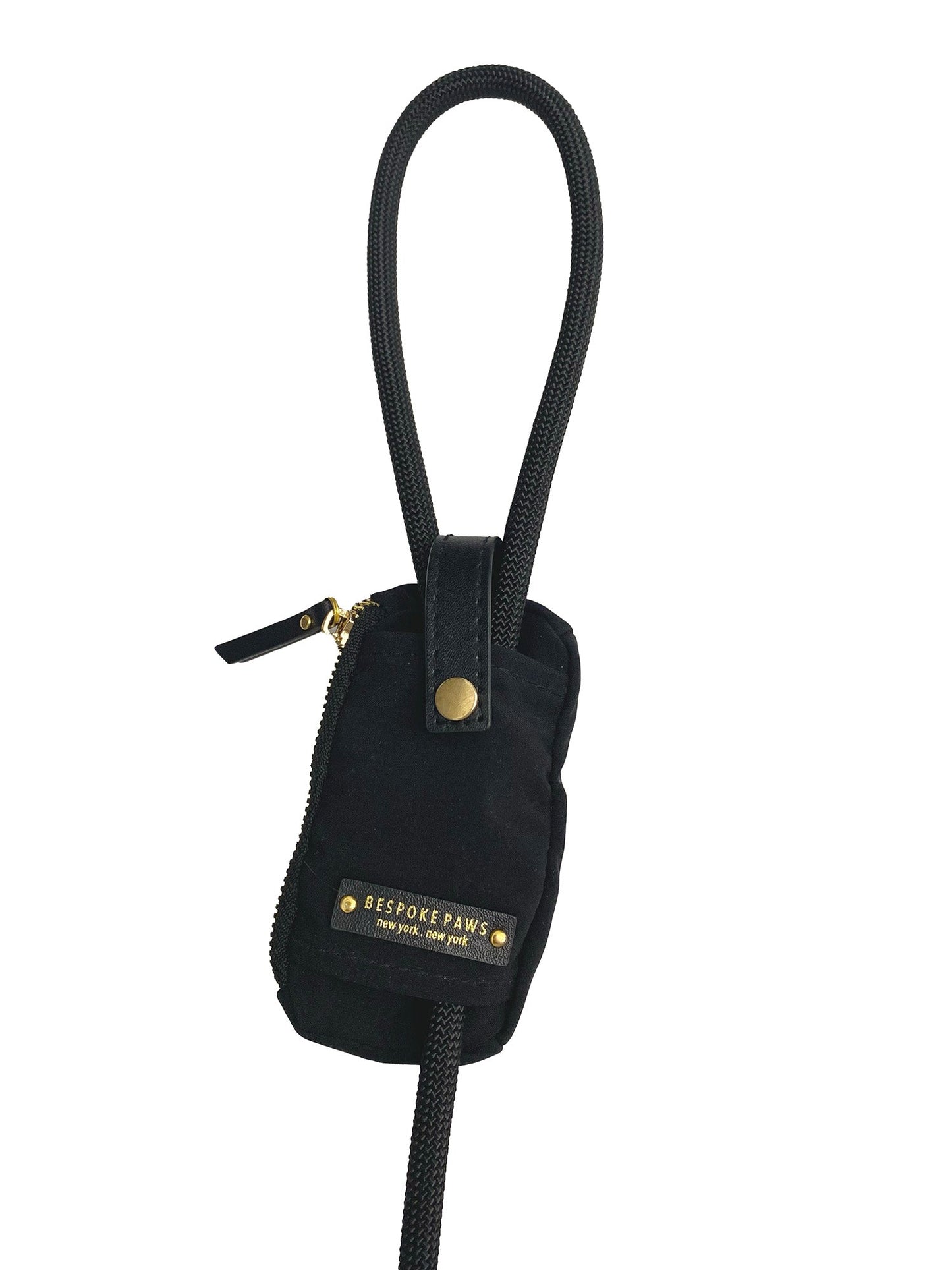 Pawsh Pouch Dangle-Free Dog Waste Bag Dispenser – Black | Chic No-Swing Poop Bag Holder
