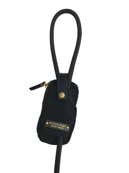 Pawsh Pouch Dangle-Free Dog Waste Bag Dispenser – Black | Chic No-Swing Poop Bag Holder