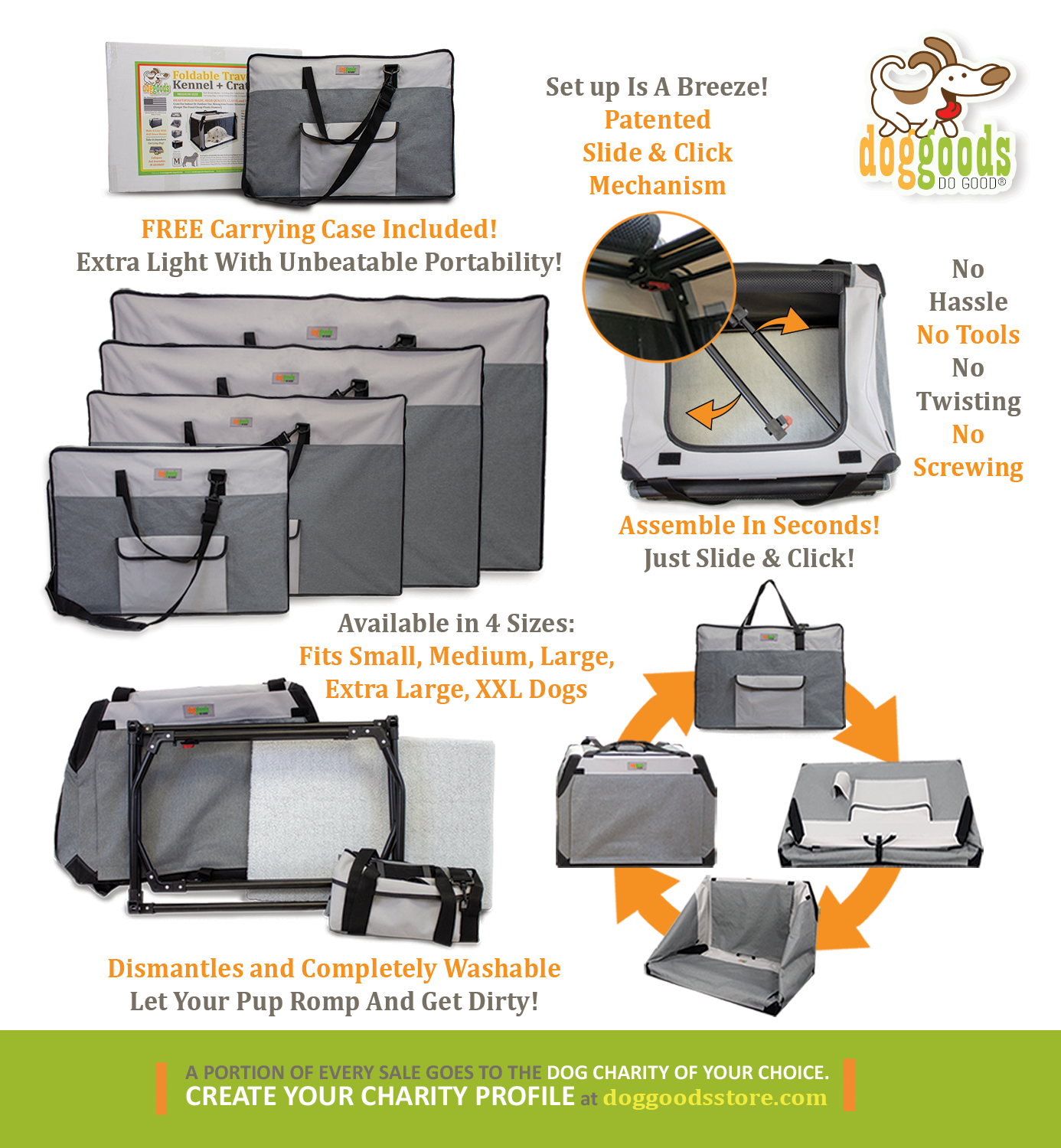 The Foldable Travel Dog Crate By DogGoods ™