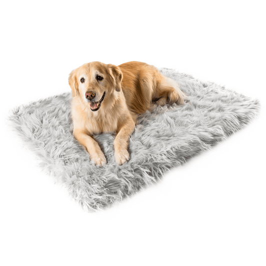 PupRug by Paw.com® Faux Fur Orthopedic Dog Bed - Rectangle Grey