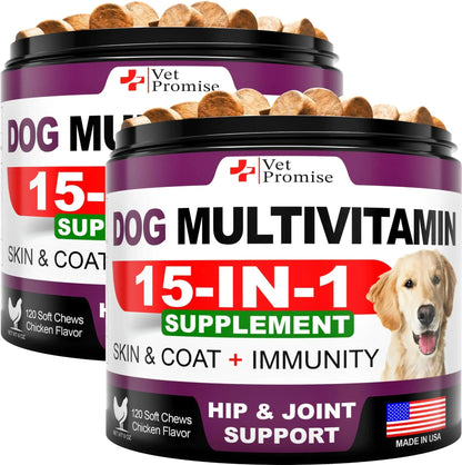 2-Pack Glucosamine & Multivitamin Dog Chews – 240 Count