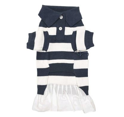 Gladys Cashmere-Blend Polo Dress for Dogs | Luxury Knit Ruffle Pet Dress